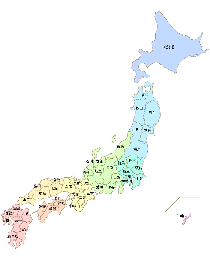 道府県 都 日本 地図